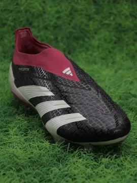 Adidas Predator Elite Laceless FG 30th Anniversary - Core Black/Off White/Legacy Burgundy