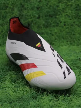 adidas Predator Elite Laceless FG - Black/Red/Yellow