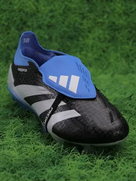 adidas Predator Elite Fold-over Tongue FG - Black/White/Blue